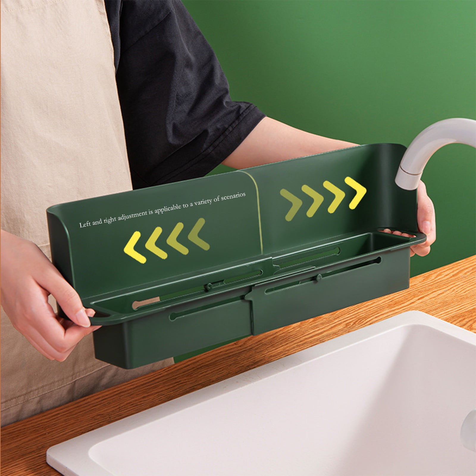 Telescopic Sink Rack Splashproof Retractable Storage Drains Basket Kitchen Sink Sink Shelf For Home Kitchen Bathroom Walmart