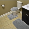 thumbnail image 2 of Washable Bath Set, 3 Piece Set Platinum Gray, 2 of 5