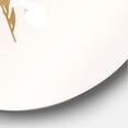 thumbnail image 3 of Designart - Design Botanique Minimaliste en Brun et Blanc - Art Mural Rond Traditionnel en Métal, 3 of 5