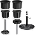 thumbnail image 1 of 6 Pcs Support de Base de Parasol Anneau de Trou Couvercle et Capuchon Pièces de Rechange Support de Parasol Noir Vis de Base Capuchon de Mât de Parasol, 1 of 5
