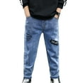 thumbnail image 4 of oqasdz Boys Pants Jeans Sommer Hosen Elastic Waist Taille Baggy Vintage Outdoorhose Hop Streetwear Pants Size 2 Y-3 Y, 4 of 4