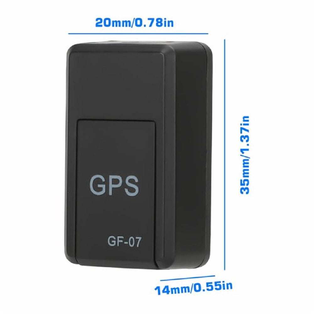 GF07 Mini Magnetic GPS Tracker Real-time Anti-lost Recording Global Tracking Device for Person/Car/Truck Vehicle Locator GSM GPRS USA(Black,1.57*0.98*0.59")