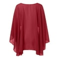 thumbnail image 4 of Ediodpoh Soft Chiffon Scarf Shawl Wraps for Dresses Womens Elegant Accessories For Dark Red, 4 of 4