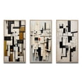 thumbnail image 2 of Designart "Urban Groove Garden Abstract Geometrics V" Modern Geometric Framed Wall Art Set Of 3 - Black Abstract Frame Gallery Set For Office Decor, 2 of 6