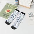 thumbnail image 7 of Pofeuu Blue Fish Print 30cm Socks, Adult Running Hiking Socks for Youth and Adult, 7 of 7