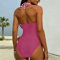 thumbnail image 3 of Traje de baño de una pieza para mujer, conjunto de bikini para mujer, traje de baño de bikini de poliéster con tirante para el cuello y cintura alta, traje de baño de poliéster para mujer, 3 of 4