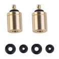 thumbnail image 2 of T Tulead Manija liviana de cuero para maleta Manija de cuero marrón Tiradores de cuero para muebles 4 piezas con tornillos de montaje, 2 of 5