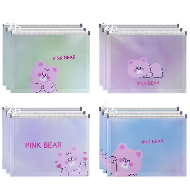 Sobre de plástico Desiderio, carpeta de plástico súper gruesa, con placa plegable expansible, bolsa de documentos transparente reutilizable, estilo: estilo 3;