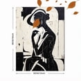 thumbnail image 3 of UXIEQU Abstract Black White Woman Canvas Art 15.75x11.81 Inches, 3 of 8