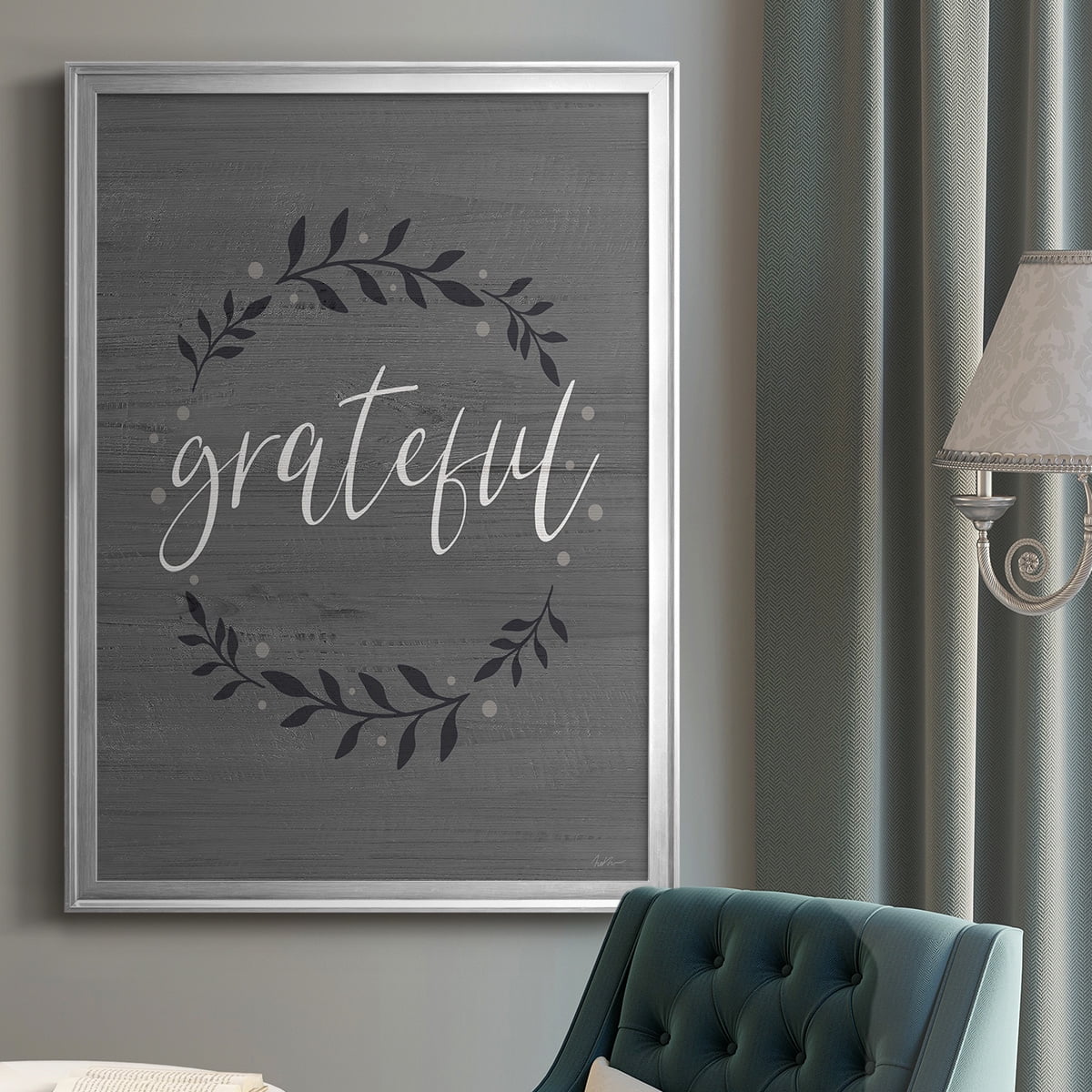 Grateful Wreath Premium Classic Framed Print - Ready to Hang