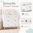 thumbnail image 4 of Miniyam Drawer Dresser with Glides & Safety Design for Kids Bedroom, White, 4 of 8