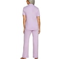 thumbnail image 2 of Cosabella Amore Bella Short Sleeve Top & Pant PJ Set (AMORE9645),XL,Icy Violet, 2 of 3