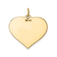 thumbnail image 3 of 14k Yellow Gold Heart Pendant for Women, Polished Engravable Charm Symbolizing Love, Classic Romantic Jewelry, Simple Elegant Design for Everyday or Anniversary Wear, 3 of 5