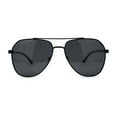 thumbnail image 2 of Mens Polarized Classic Air Force Pilot Officer Metal Sunglasses All Black, 2 of 4
