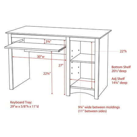 Prepac Sonoma Small Wood Laminate Computer Desk In Black Wood Laminate Computer Desk In Black