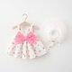 thumbnail image 1 of Vestido de verano con tirantes y estampado de lazo para niña pequeña con sombrero Herrnalise, 1 of 8