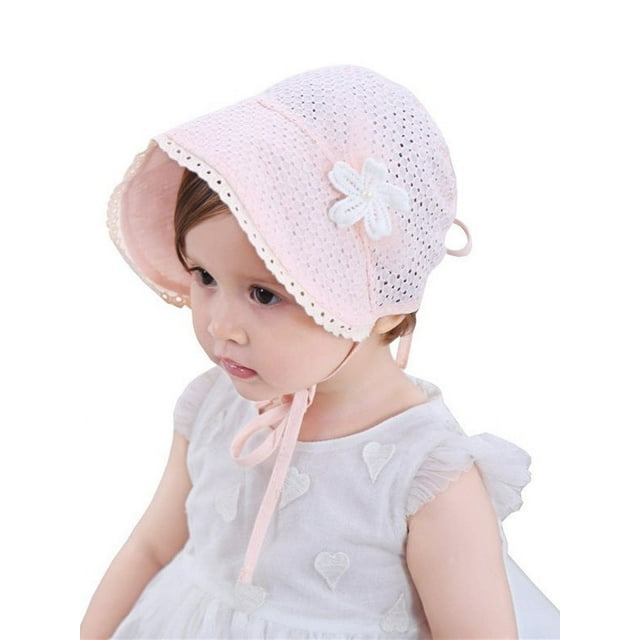 Newborn Infant Beach Bucket Hat Baby Girl Boy Summer Cap Lace Bonnet