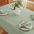 thumbnail image 6 of SASTYBALE Sqare Tablecloth - Linen Textured Table Cloth Water Resistant Wrinkle Free Washable Fabric Table Cover for Spring Summer Kitchen Dining Tabletop Decoration, 52 x 52 Inch, Sage Green, 6 of 9