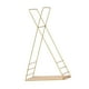 thumbnail image 3 of Estantería triangular de pared de madera para almacenamiento, estantería multiusos para colgar en la pared. Dorado, 3 of 9