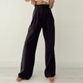 thumbnail image 1 of Pantalones largos rectos de pierna ancha, pantalones largos de pierna ancha informales, largos y rectos para mujer, pantalones largos con cinturón y pierna ancha, diseñados para profesionales, 1 of 5