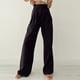 thumbnail image 3 of Pantalones de pierna ancha para mujer, pantalones de pierna ancha con cinturón ancho y recto largo para mujer, pantalones de cintura alta con parte delantera plisada, calidad en la que puedes confiar, 3 of 5