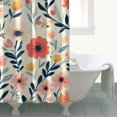 thumbnail image 4 of Pioneer Flower Floral Print Pattern Shower Curtain 72"x72" ,Bathroom Decorative Shower Curtains Set with 12 Hooks,Modern Waterproof Washable Shower Curtain, 4 of 6