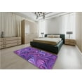 thumbnail image 5 of Ahgly Company Machine Washable Indoor Rectangle Transitional Bright Purple Area Rugs, 4' x 6', 5 of 7