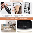 thumbnail image 5 of Demi Bonn 41" Double Pet Stroller 4 Wheels Dog Cat Stroller, Carrier Jogger Travel Foldable Puppy Stroller with Detachable Carriers and Travel Carriage, Beige, 5 of 7