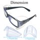 thumbnail image 2 of 3 pares de protectores laterales transparentes/negros de TPU para lentes, 2 of 8