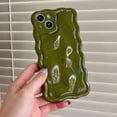 thumbnail image 2 of Case for iPhone 15 Pro Max,Cute 3D Solid Color Meteorite Bubble Water Ripple Curly Wavy Frame Case,Soft TPU Shockproof Case for iPhone 15 Pro Max Phone Case 6.7 Inch,Cream Green, 2 of 12