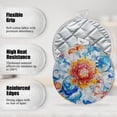 thumbnail image 3 of 2 PCS Pot Holders for Kitchen,Potholders Sets with Hook for Oven,Cooking,Baking,Flower Motif With Swirling Accents, 3 of 7