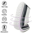 thumbnail image 3 of Women Loafer Casual Comfortable Memory Insole Work Nurse Flat Shoes White/Navy 9, 3 of 9
