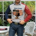 thumbnail image 3 of Hogleaql 4th Of July Hawaiian Shirts for Men 4th Of July American Flag Graphic Short Sleeve Patriotic Shirt Collared Button Down Dressy Summer Beach Workout Shirts for Men Gray S, 3 of 4