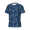 thumbnail image 5 of Vsdgher Sea Turtle Print Men's Dry Fit Mesh Athletic Shirts Moisture Wicking Tennis T-Shirt Tops, 5 of 9