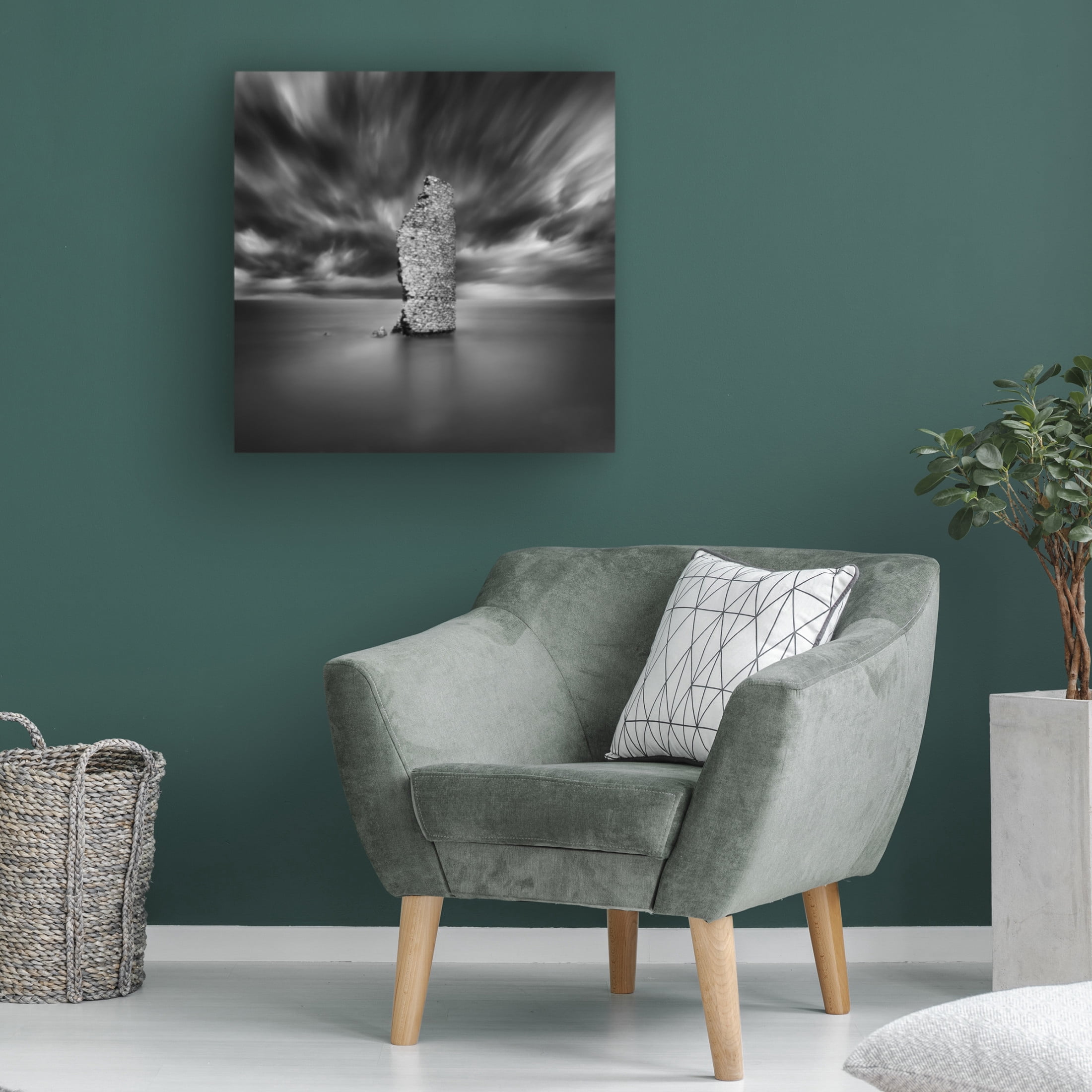 Canvas Wall Art - George Digalakis 'Ruined Windmill' Wall Art for Living Room, Bedroom, or Office Décor by Trademark Fine Art - 35 x 35 Inches