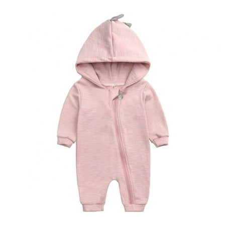 

Infant Warm Romper Fall Winter Jumpsuit Cute Dinosaur Hoodie Snowsuit Baby Boy Girl Fleece Hooded Onesie Infants Thermal Clothes