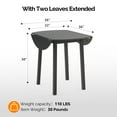 thumbnail image 4 of Ktaxon Wood Dining Kitchen Dininer Table 36" Round Drop Leaf Desk for  Home, Apartment,Office Coffee, 4 of 6