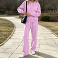 thumbnail image 4 of XUNKUSGA Sweatsuits Women 2 Piece Outfit Classic Solid Color Zip Up Hoodies and Pants Tracksuits for Women Set Athletic Comfy Fall Winter 2 Piece Sets for Women Pink S, 4 of 7