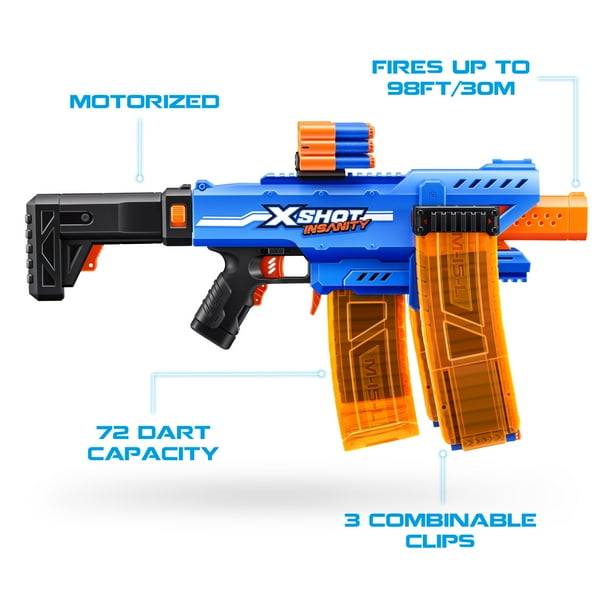 XSHOT Insanity Motorized Foam Blaster for Outdoor Parks - Walmart