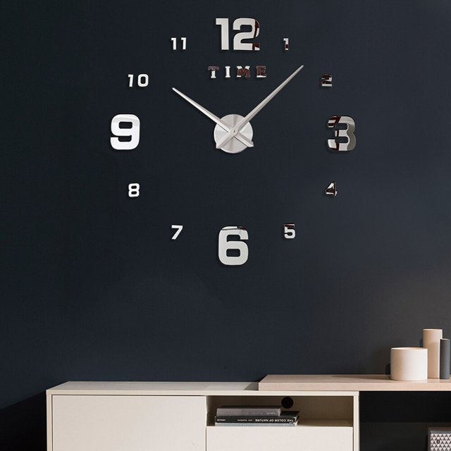 Nuevo reloj de pared luminoso reloj grande Horloge 3D DIY espejo acrílico pegatinas cuarzo Duvar Saat Klock moderno mudo Tan Jianjun unisex
