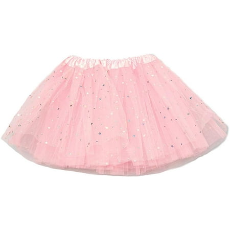 Wenchoice Girl's Pink Sparkle Star & Dot Tutu - Girls One Size