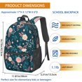 thumbnail image 3 of Pioneer Flower Floral Print Pattern 17" School Backpacks for Teens,Waterproof Oxford Fabric,S-Shape Padded Straps for School,Travel,Hiking,Camping, 3 of 6