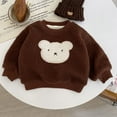 thumbnail image 2 of Kids Crewneck Sweatshirt Toddler Unisex Kawaii Bear Printed Pullover Long Sleeve Tops, 2 of 4