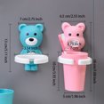 thumbnail image 3 of Minnieouse Juego de cepillos de dientes bonitos autoadhesivos para niños, soporte antideslizante para cepillos de dientes, Kit de taza, cuidado de los oídos Rosado, 3 of 6