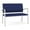 Blue, variant on Newport Reception Waiting Room 2-Seat Loveseat / Silver Steel / Light Gray