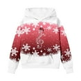 thumbnail image 3 of Kiijoy Girls Christmas Hooded Sweatshirt Snowflake Graphic Hoodie Xmas Pullover Sweater, 3 of 3