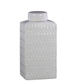 thumbnail image 2 of Novien Embossed White Temple Jars, 2 of 3