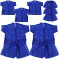 thumbnail image 1 of OUNONA 5Sets Blue Disposable Sweat Suit for Spa Sauna Hotel Use Convenient One Time Use, 1 of 8