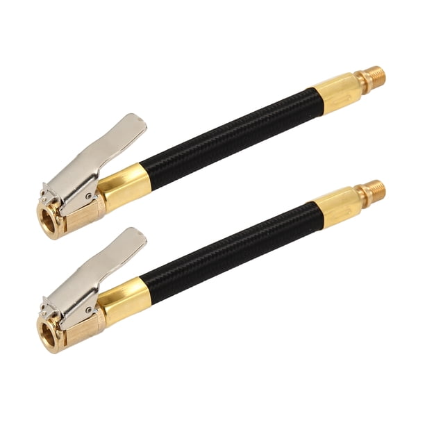 2 Piezas 10cm 4" Coche Neumático Válvula Tubería Aire Inflador Bomba Extensión Manguera