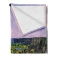 thumbnail image 2 of Idaho Soft Flannel Fleece Throw Blanket, Natural Landscape Picturesque of Snake River and Clear Sky in Twin Falls USA, Cozy Plush for Indoor and Outdoor Use, 60" x 80", Multicolor, by Ambesonne, 2 of 5